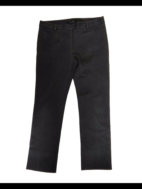 Theory Pants - Theory Blackish Brown Straight-Leg Dress Pants